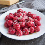plate of beet gnocchi