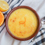 dish of crema Catalana from overhead