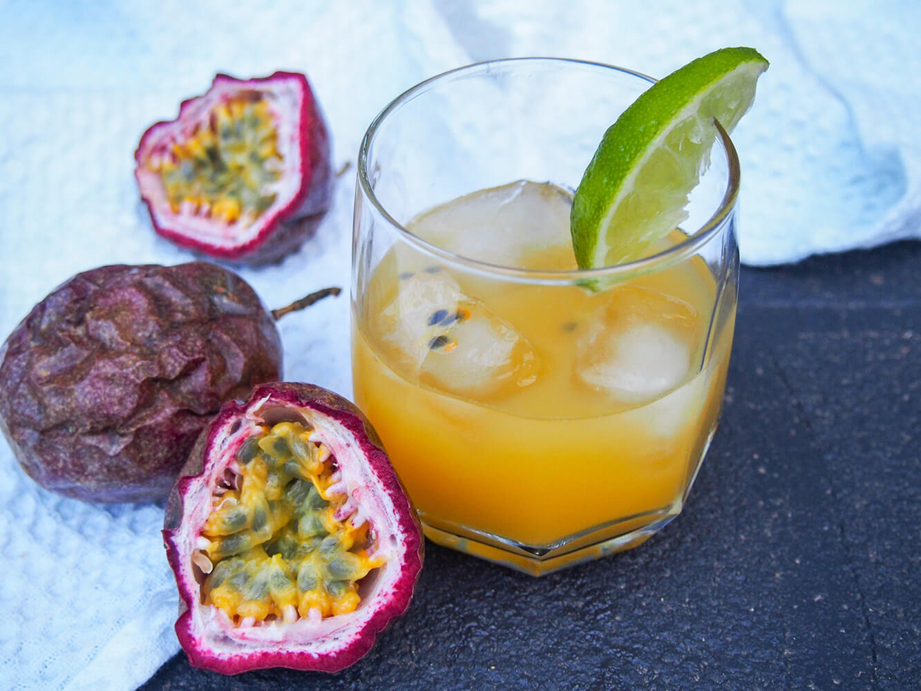 passion fruit margarita glass of passion fruit margarita