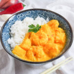 bowl of pineapple shrimp curry