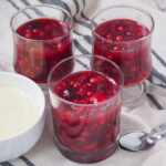three glasses of Rote Grütze (Rote Gruetze)