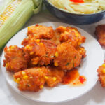 plate of Thai corn fritters